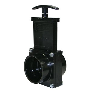 Valterra ABS Gate Valve Simple Push Button Black 2" Slip 7201X