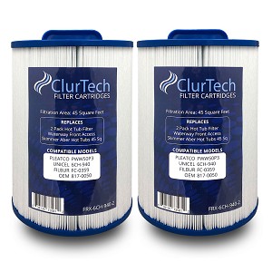 ClurTech Spa Filter Cartridge 45 Sq Ft for Aber Hot Tubs - 2 Pack