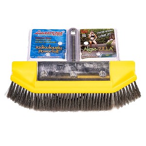 Sweepease Algae-Zilla 10 100% SS Bristle Algae Brush, Yellow