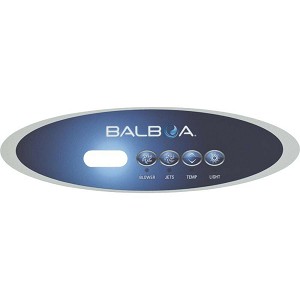 Balboa Overlay for VL260 Topside Control Panel (Blower, Jets, Temp, Light)