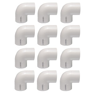 Puri Tech Schedule 40 PVC Fitting 1.5"" 90 Degree Ell Slip x Slip 50 Pack