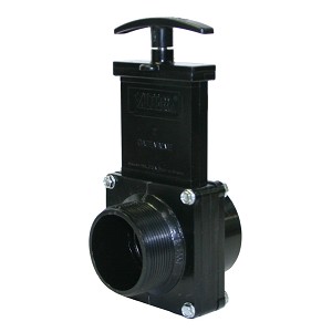 Valterra 7208 ABS Gate Valve Black 2" FPT x MPT