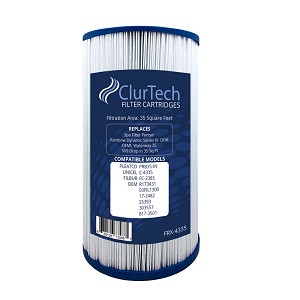 ClurTech Spa Filter Cartridge 35 sq ft for Pentair Rainbow Series IV, DFM DFML Waterway Filters - Single