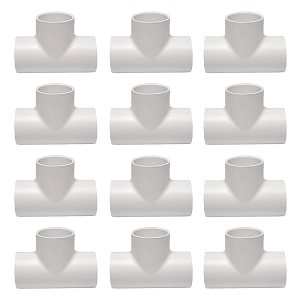 Puri Tech Schedule 40 PVC Fitting 1.5"" Tee Slip x Slip x Slip 12 Pack
