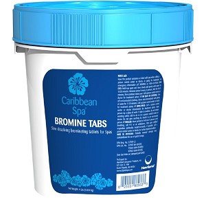 Caribbean Spa Bromine Tabs, 1 inch, Slow-Dissolving, for Hot Tubs - 4 lbs