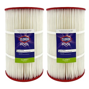 Clorox Silver Advanced Pool Filtration Replacement Cartridge for Predator Clean & Clear, 75sq ft - 2 pack