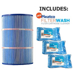 Pleatco Cartridge Filter PSR50-M4 Sta-Rite Posi-Flo 50GPM-TX 50TX 50TXR T-50TX T-50TXR II PTM50 open w/12 concentric slots WC108-562SX  (Antimicrobial) w/ 3x Filter Wash